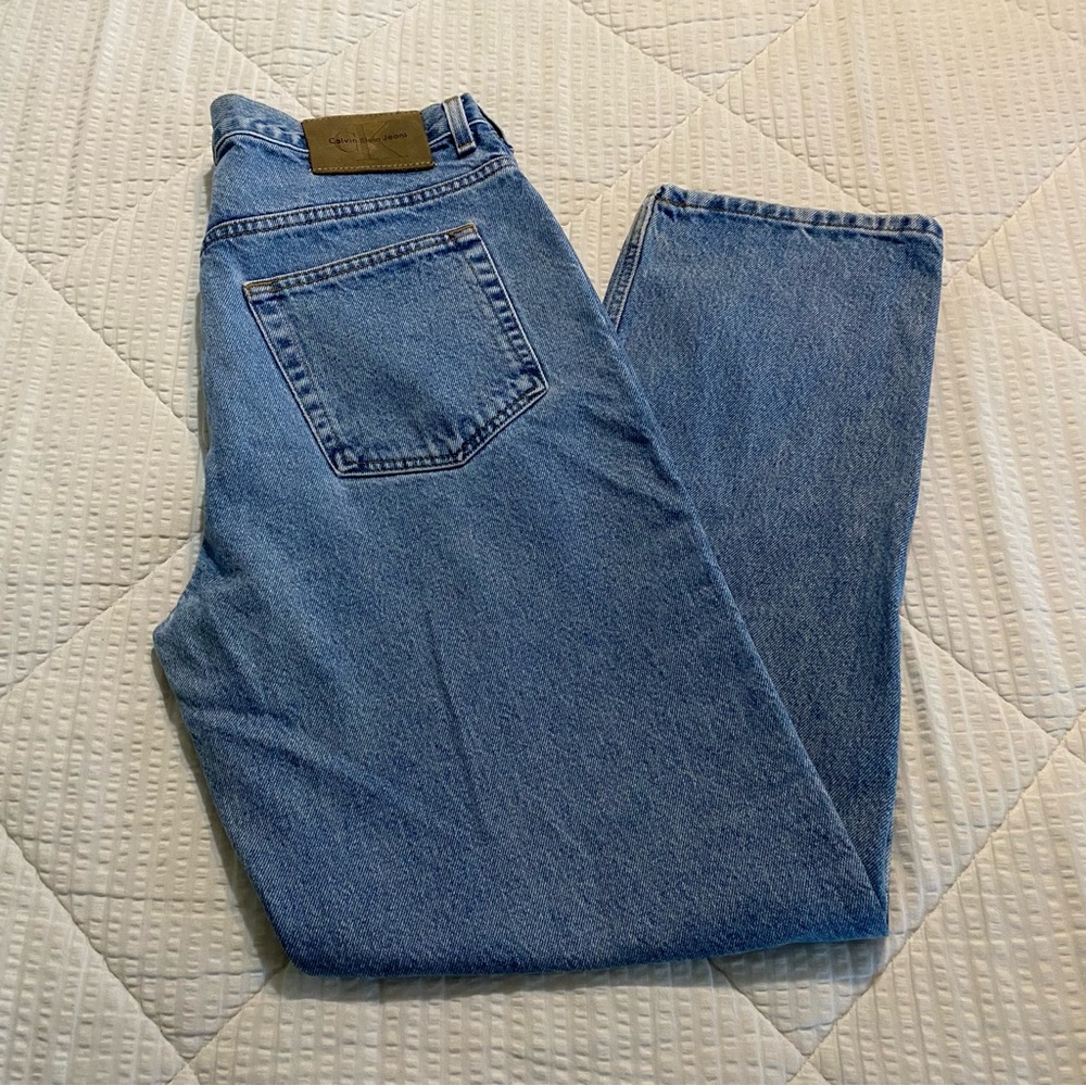 Calvin Klein Jeans Easy Fit 5 Pocket Jeans Double Stonewash 34 x 30 Vintage 90s - Picture 1 of 9